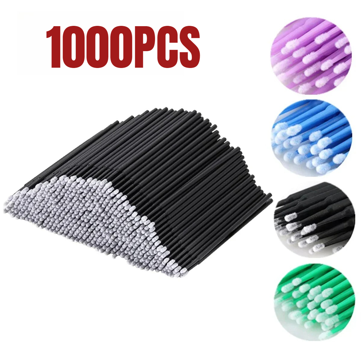 Beauty Makeup Vanity - 1000/500PCS Eyelash Cleaning Brush Highly Colorful
