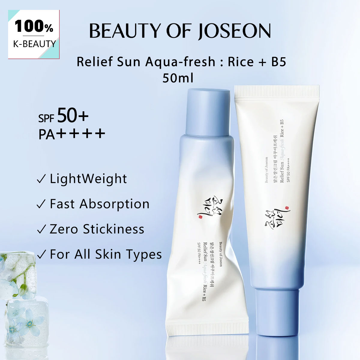 Beauty Makeup Korean - Beauty of Joseon Relief Sun Aqua-Fresh:Rice+B5