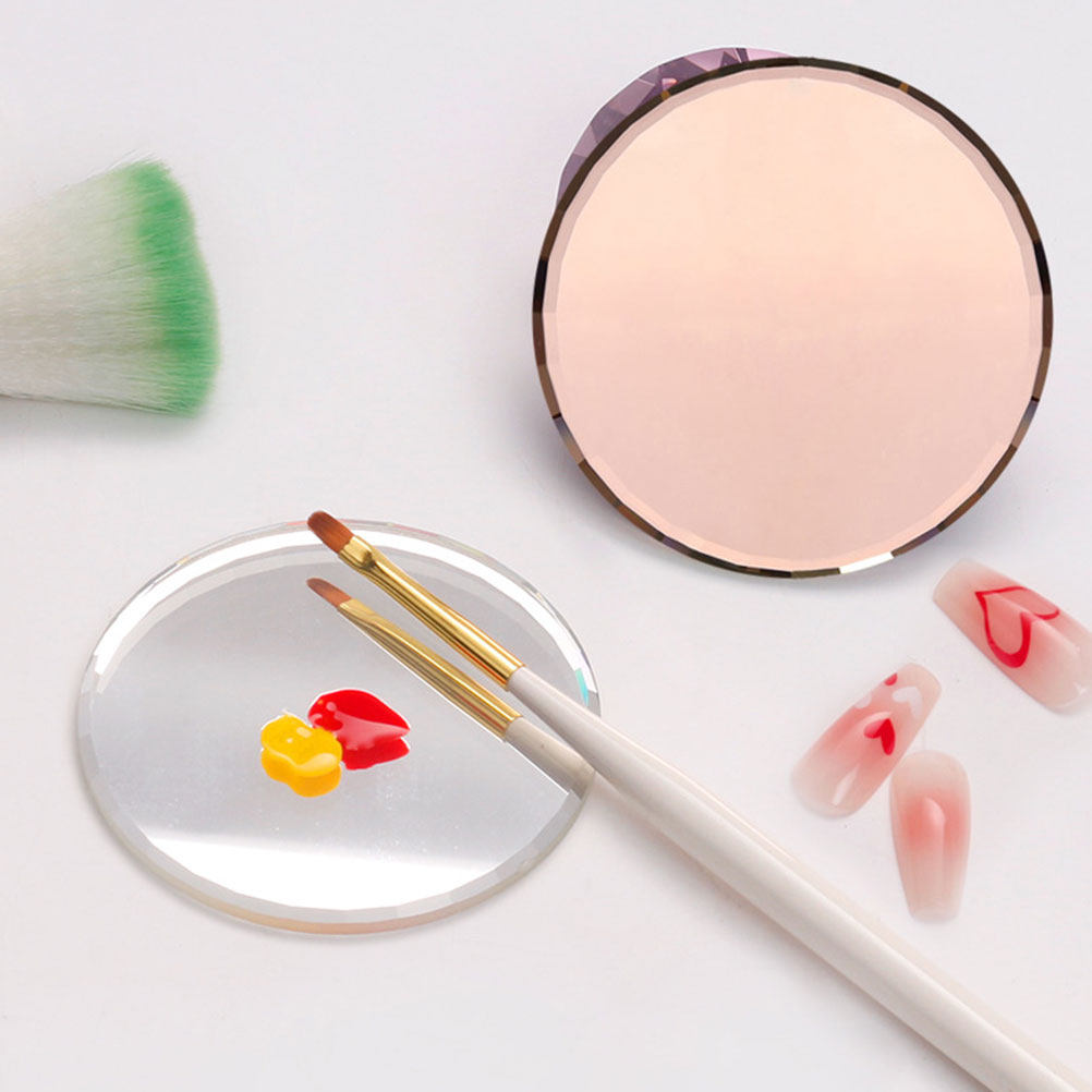 Beauty Makeup Design - 4Pcs Manicure Mixing Pallet Smooth Mirror