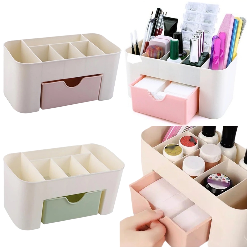 Beauty Makeup Vanity - Nail Art Organizer Desktop Drawer Cosmetic