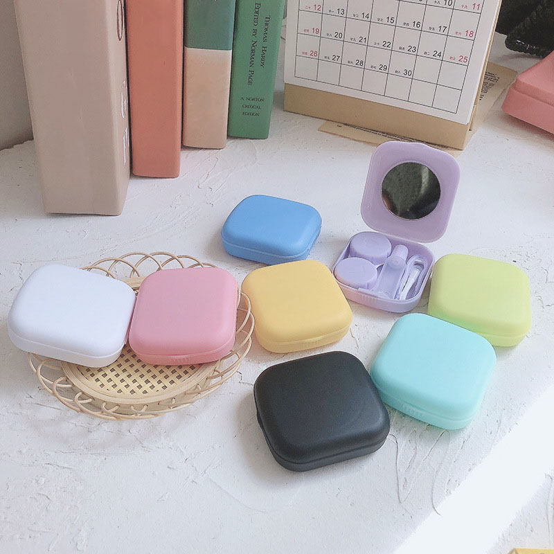 Beauty Makeup Kit Box - Mini Contact Lens Case Pocket Portable
