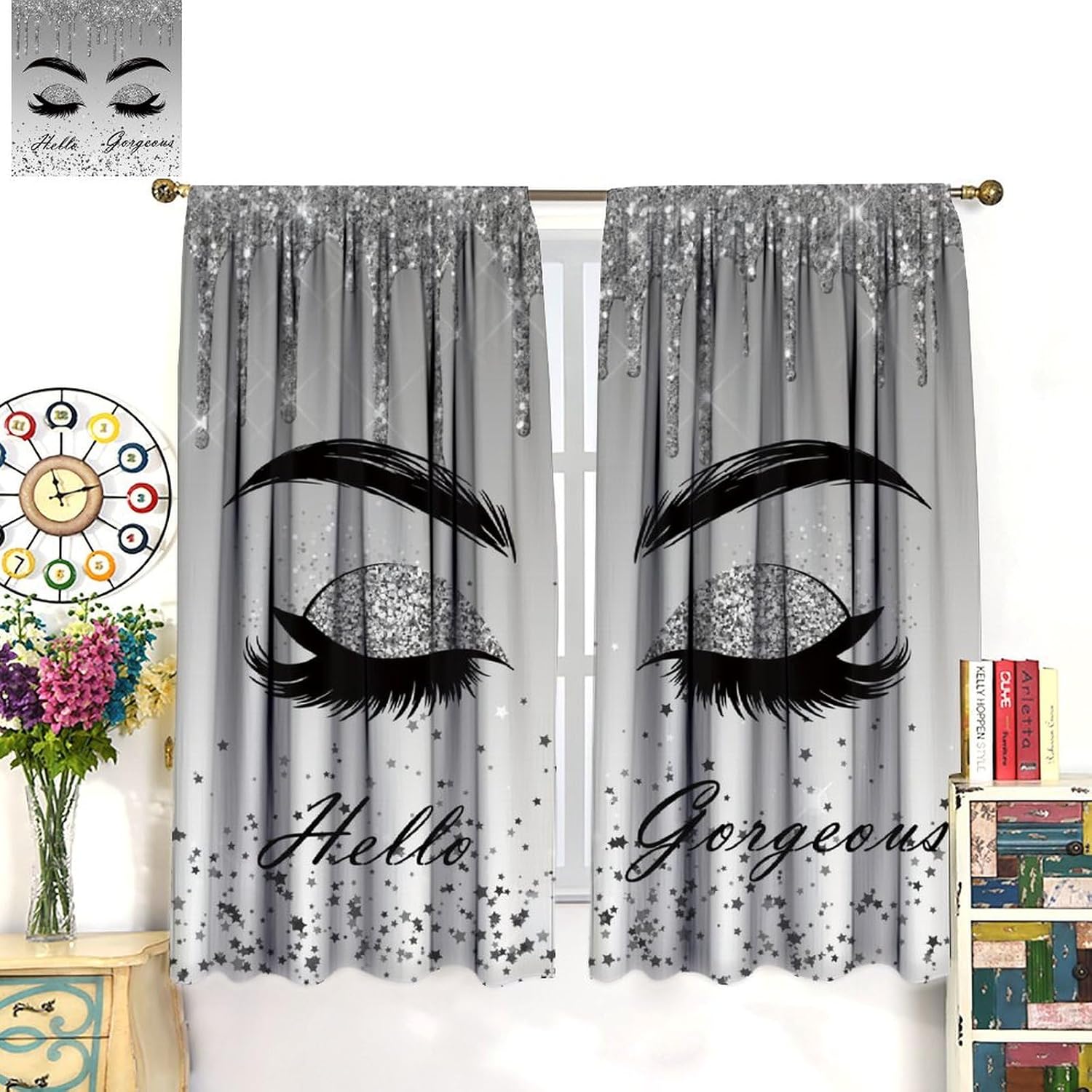 Silver Glitter Drip Eyelash Cu - Beauty Makeup Filter recension och pris