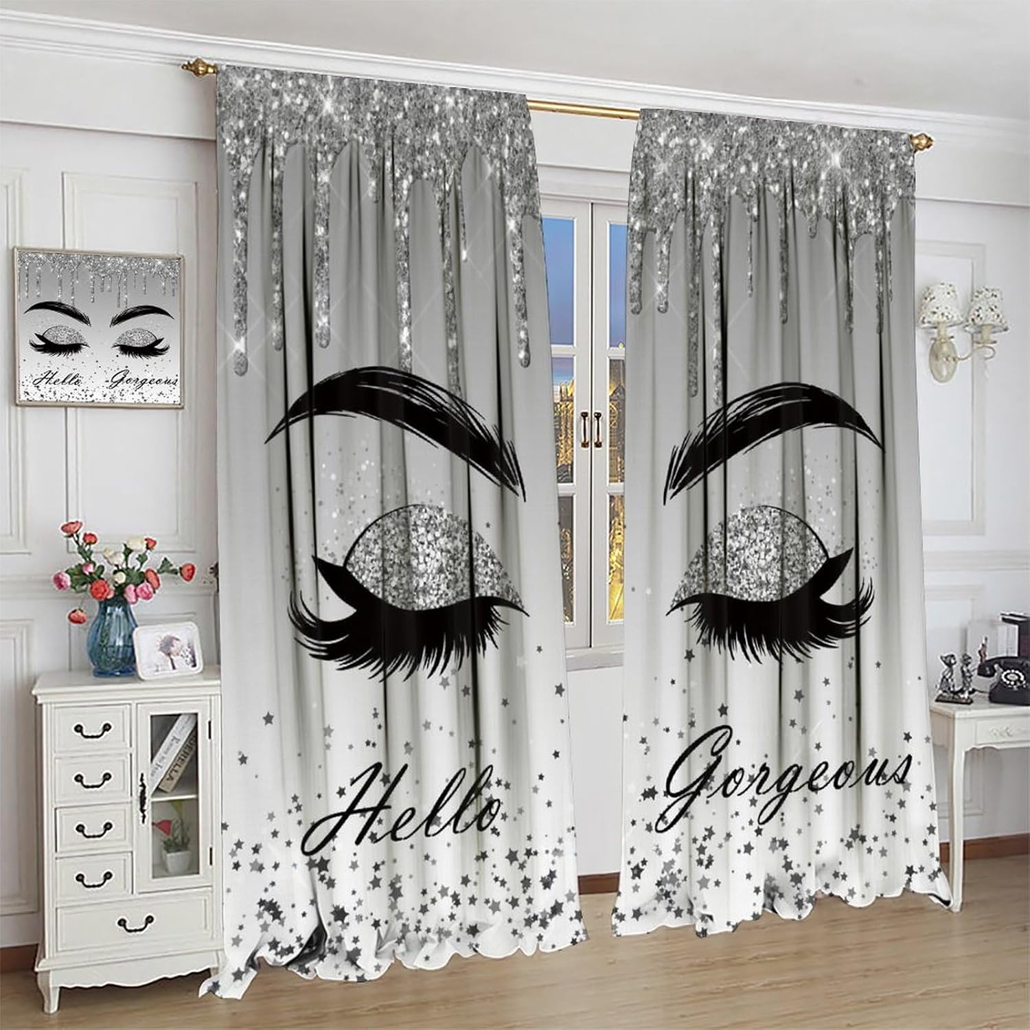 Silver Glitter Drip Eyelash Cu - Beauty Makeup Filter recension och pris