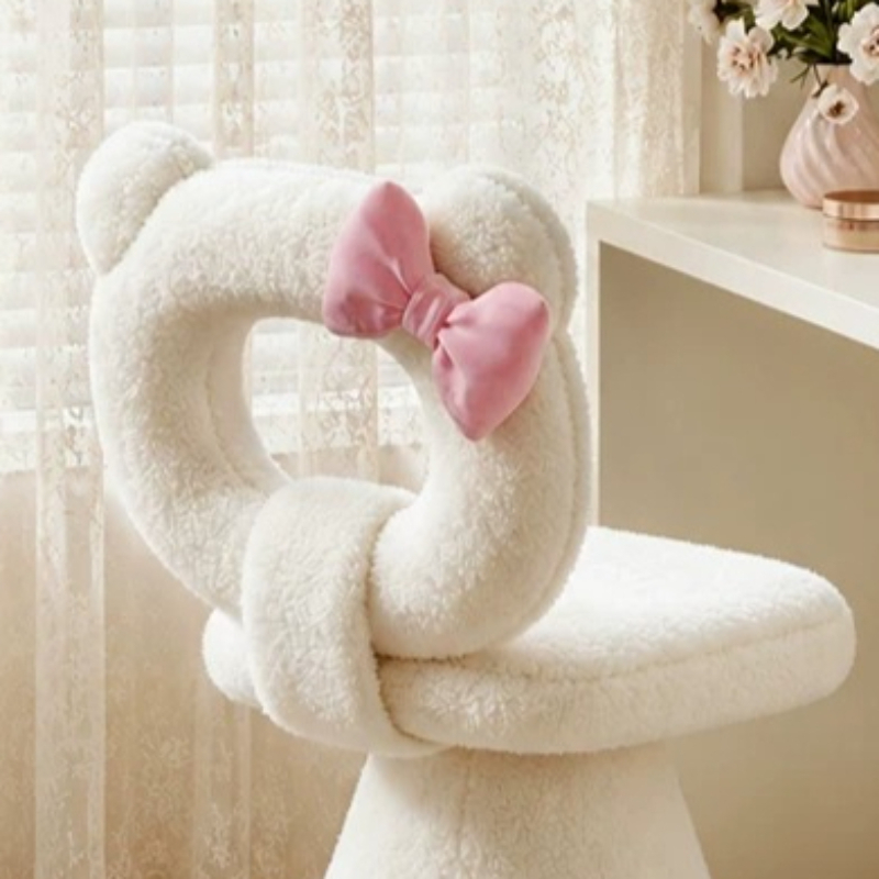 Bow Dressing Vanity Stool Pink - Beauty Makeup Vanity recension och pris
