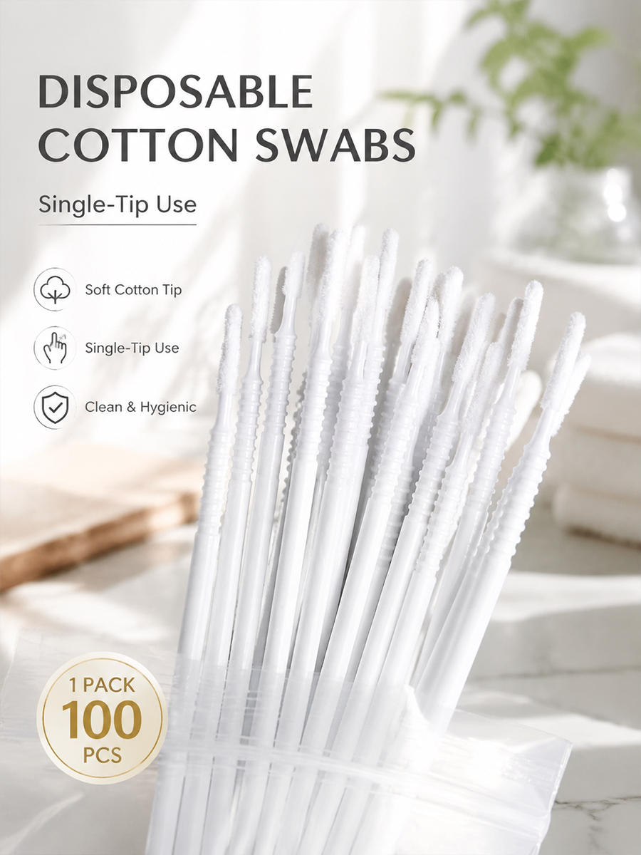 Disposable Long Cotton Swabs E - Beauty Makeup Vanity recension och pris