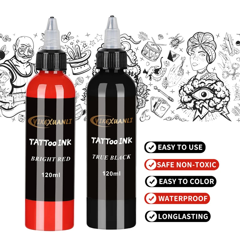 120ml Red/Black Tattoo Ink Pig - Beauty Makeup Kit Box recension och pris