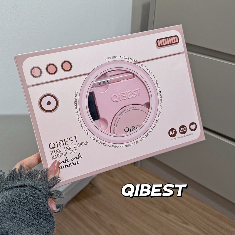QIBEST Pink Camera Makeup Set  - Beauty Makeup Kit Box recension och pris