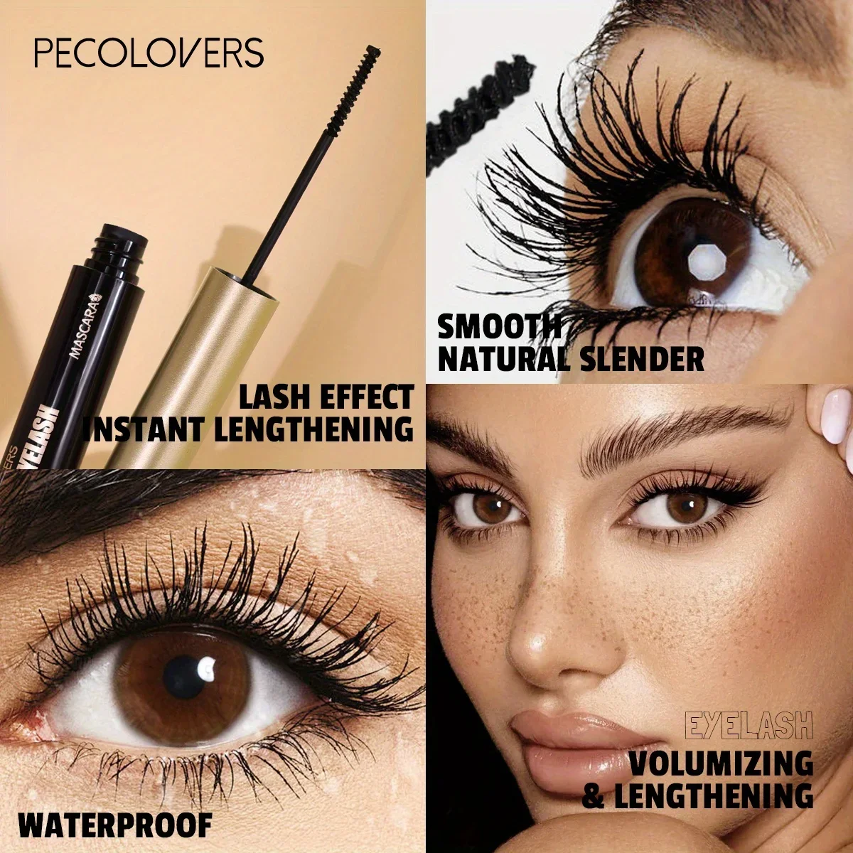 2PCS Fast Drying 3D Black Masc - Beauty Makeup Korean recension och pris