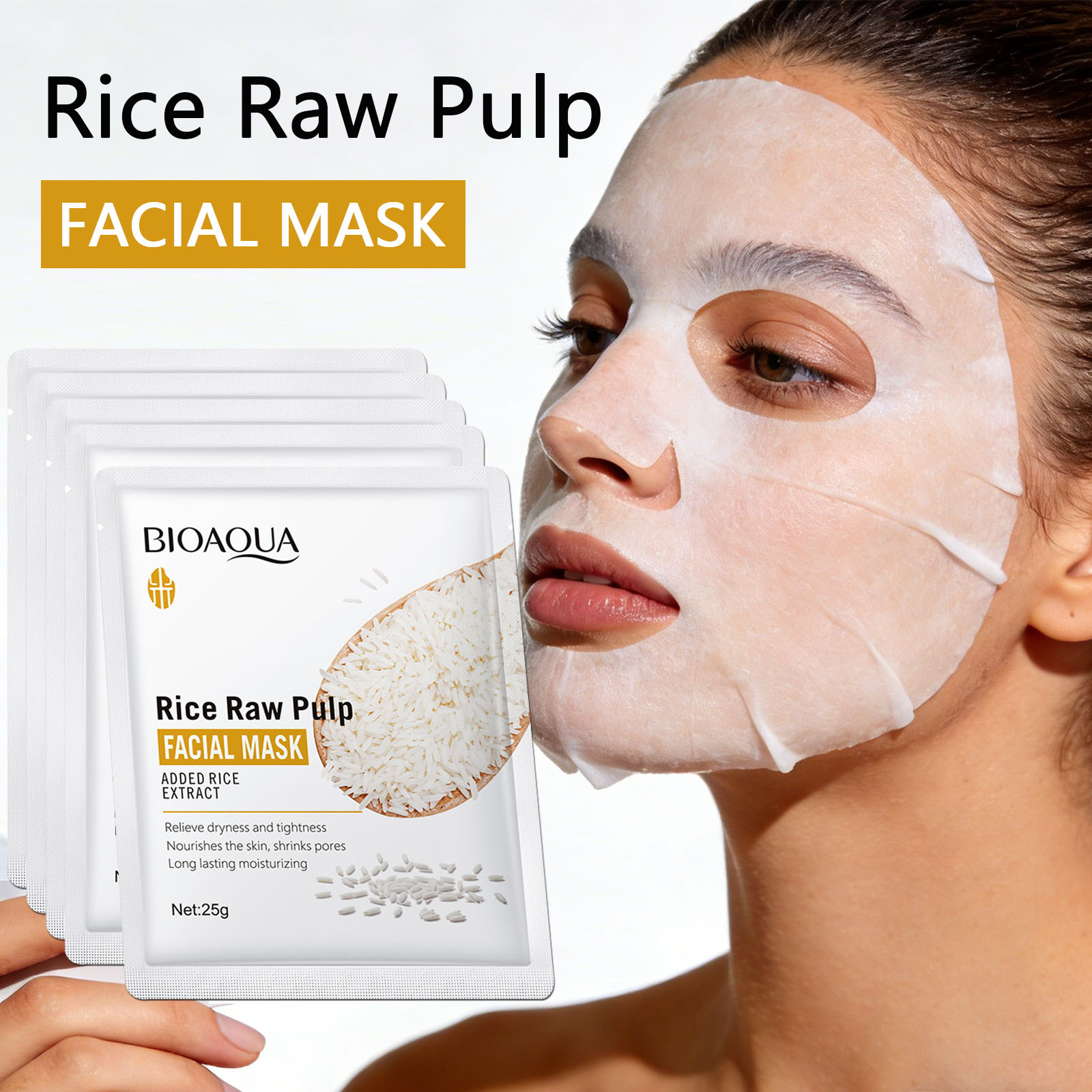 1/5/10/20pcs Rice Raw Pulp Fac - Beauty Makeup Korean recension och pris
